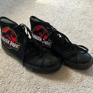 Custom Jurassic Park Faux Converse High Tops